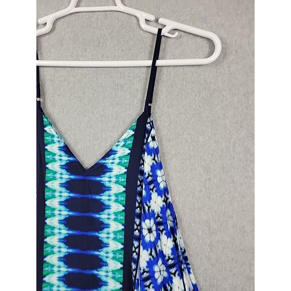 Tommy Bahama Blue Tie Dye Seashell Beachy Scarf Dress Coverup Women's L XL - Picture 4 of 11